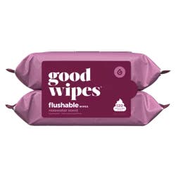 Goodwipes Rosewater Flushable Wipes - 120ct