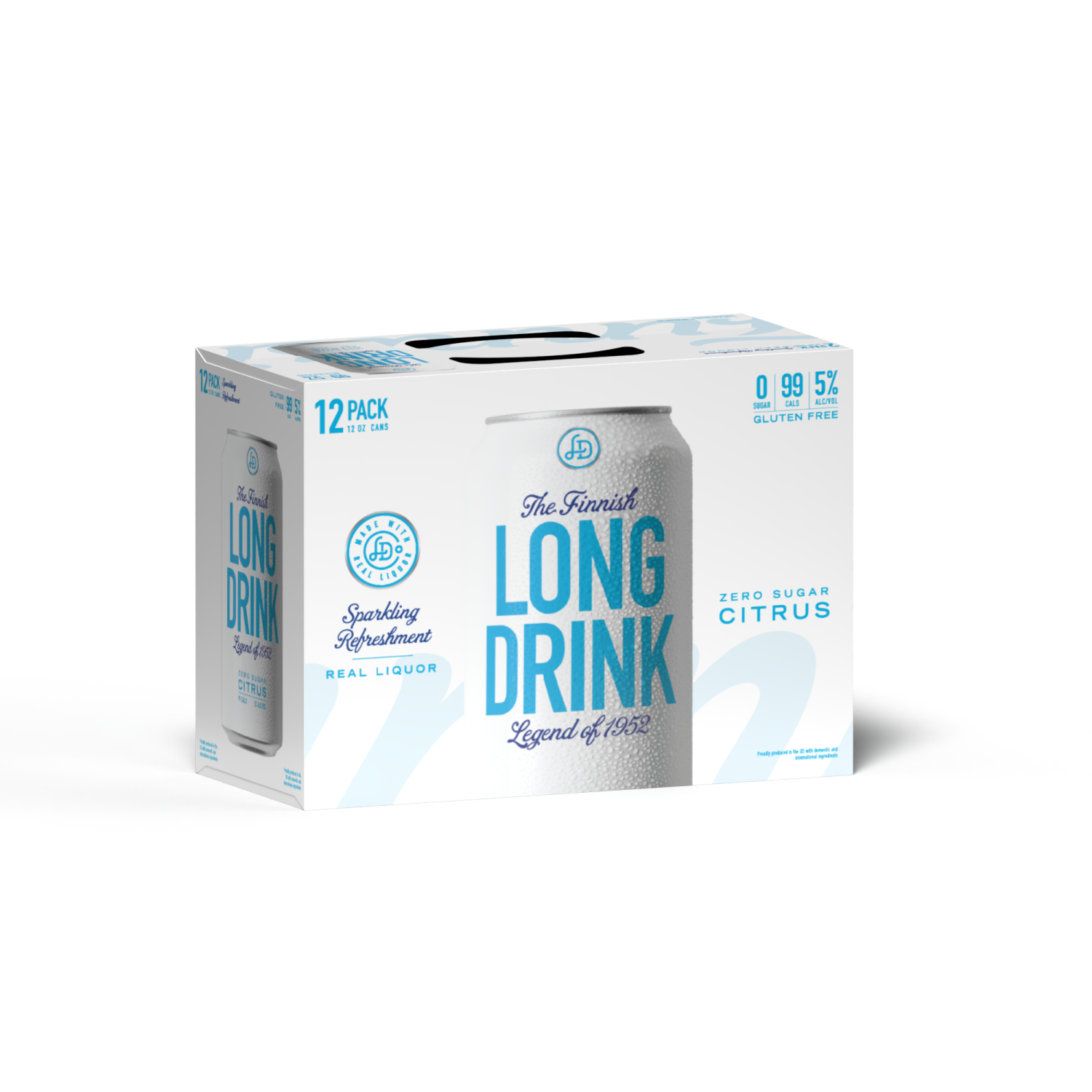 slide 1 of 1, The Finnish Long Drink Gluten Free Zero Sugar Citrus Gin 12 - 12 oz Cans, 12 ct; 12 oz