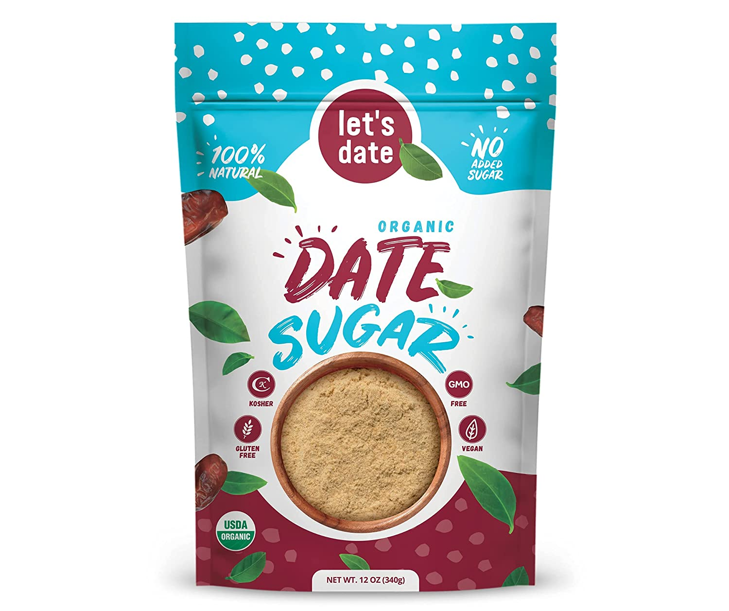 slide 1 of 2, Let's Date Organic Date Sugar 12 oz, 12 oz