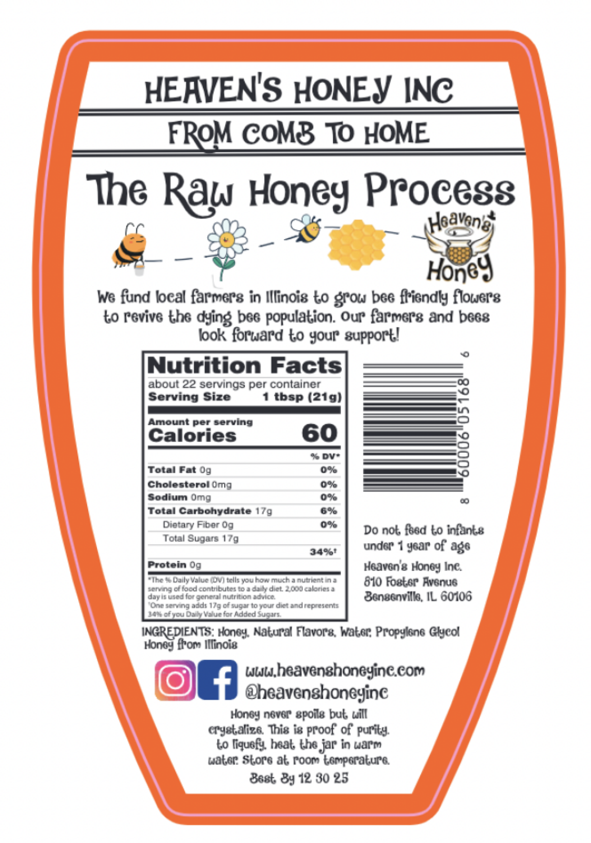 slide 2 of 2, Heaven's Honey Squeezable Applewood Smoked Honey, 16 oz