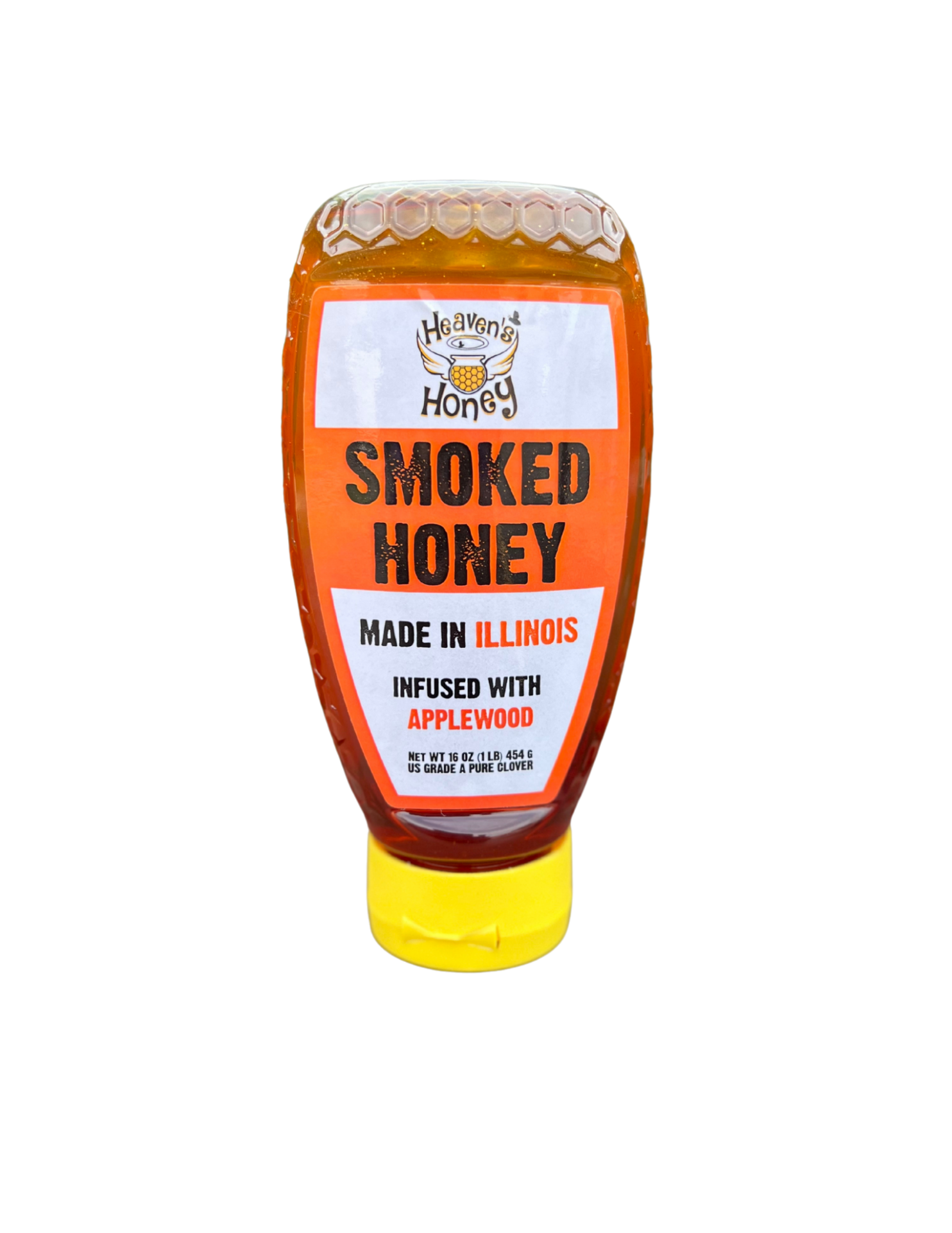 slide 1 of 2, Heaven's Honey Squeezable Applewood Smoked Honey, 16 oz