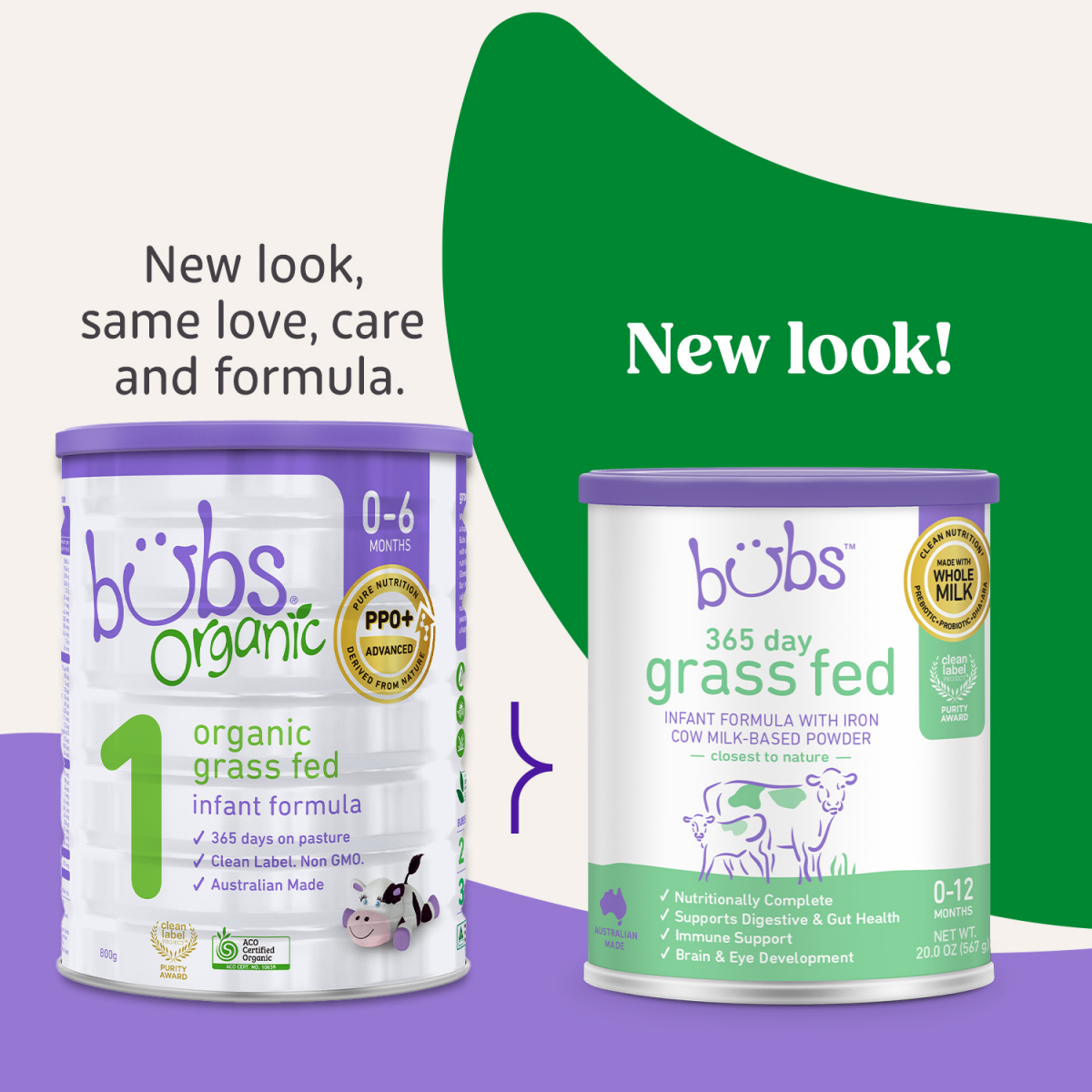 slide 3 of 6, BUBS 365 Day Grass Fed Infant Formula (0-12 Months), 20 oz