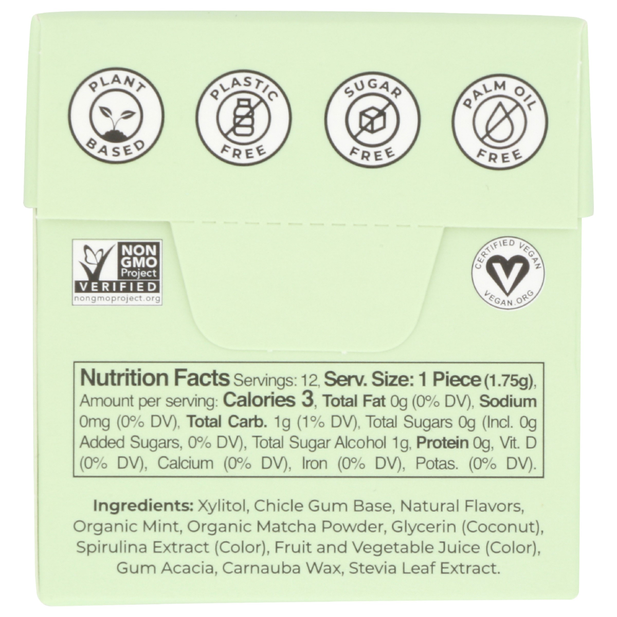 slide 2 of 2, Refresh Sugar Free Plant-Based Garden Mint Gum 12 ea, 12 ct