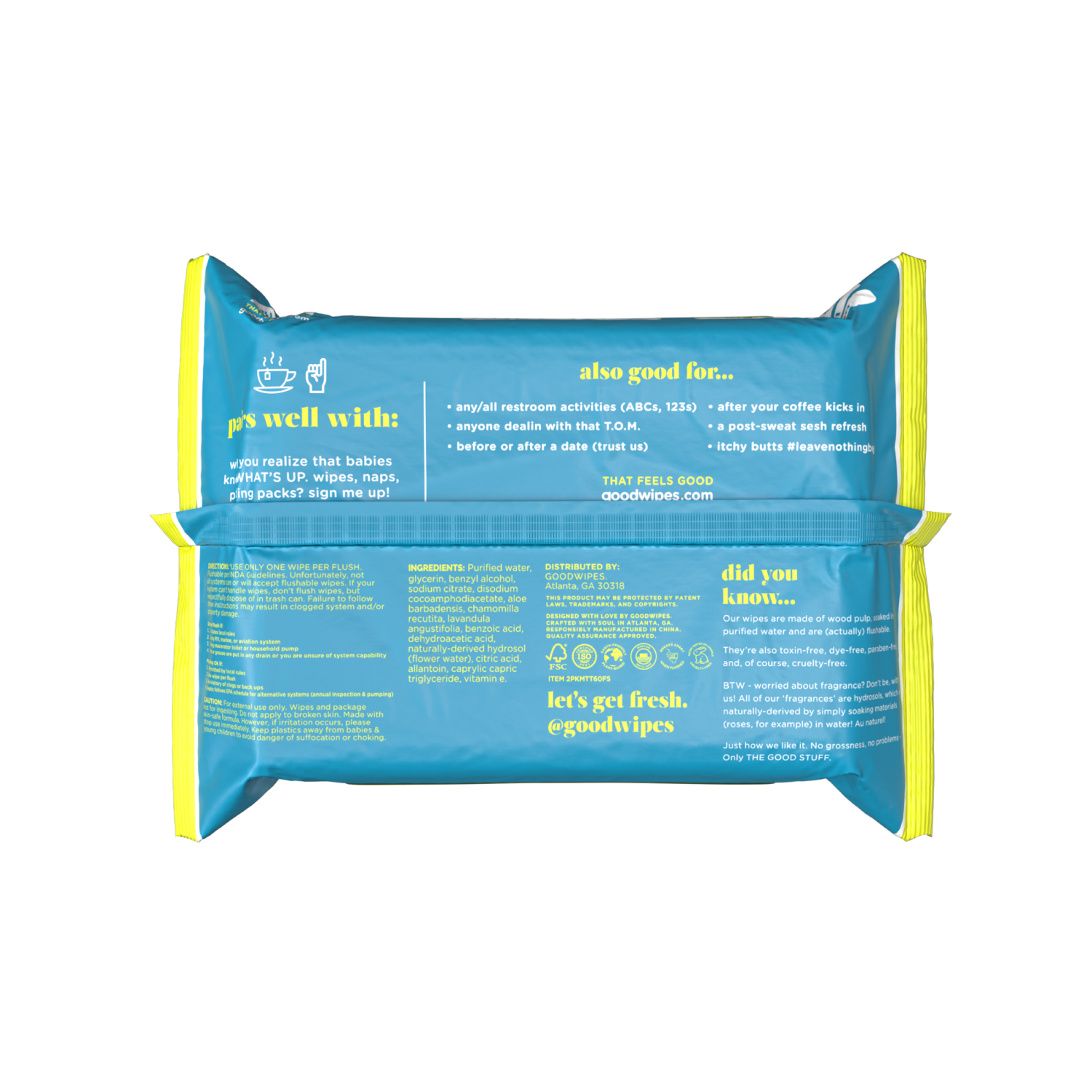 slide 2 of 5, Goodwipes Shea-Coco Flushable Wipes - 120ct, 2 ct