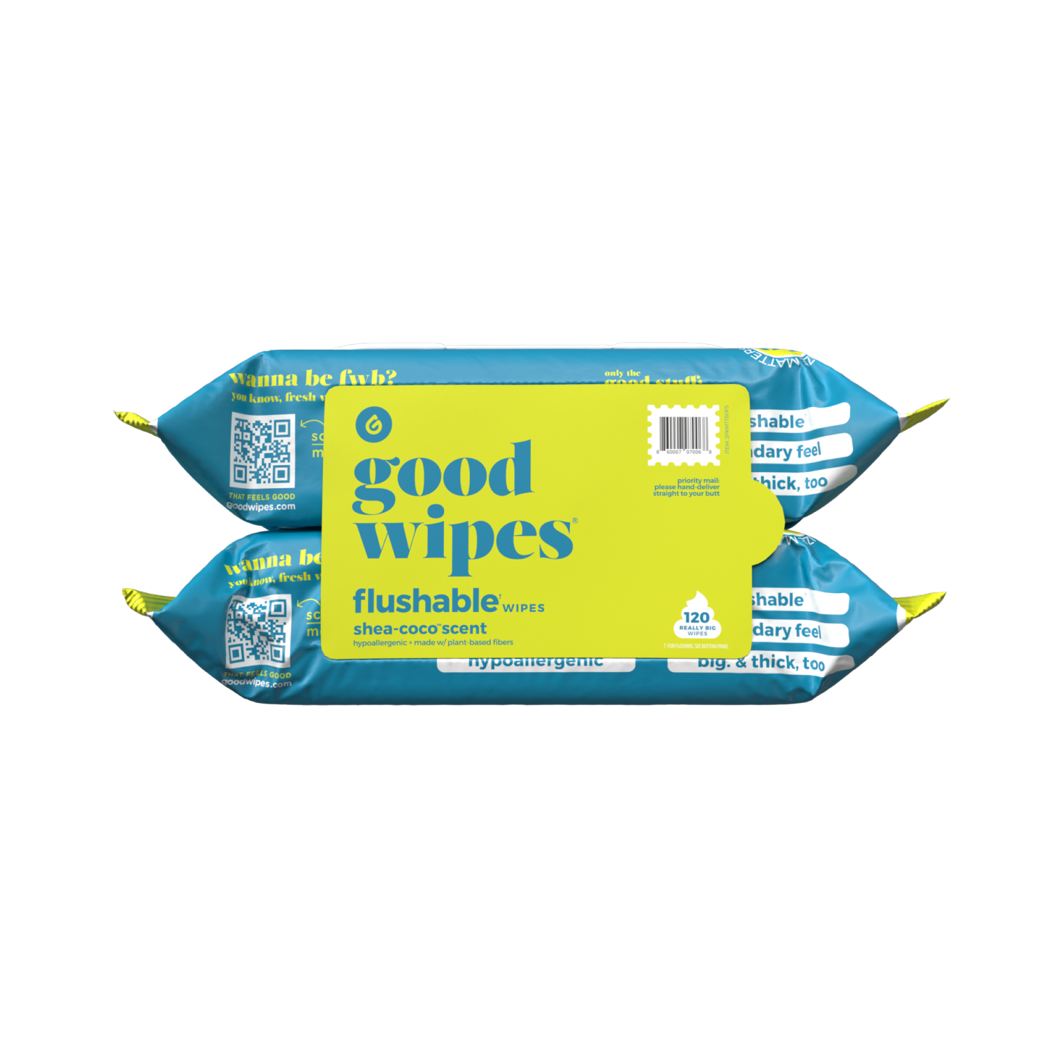slide 3 of 5, Goodwipes Shea-Coco Flushable Wipes - 120ct, 2 ct