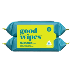 Goodwipes Shea-Coco Flushable Wipes - 120ct