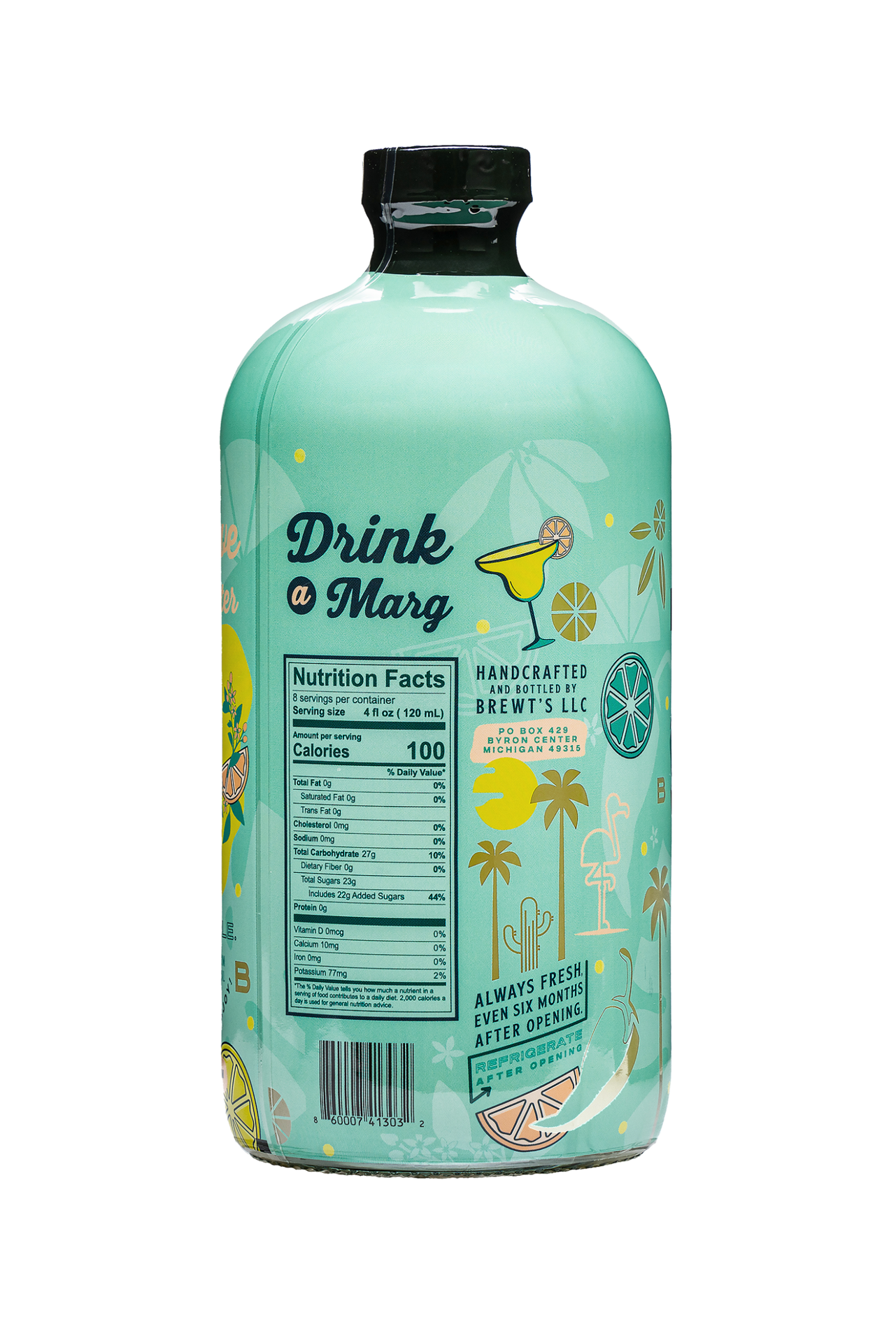 slide 2 of 3, Brewt's Jalapeno Margarita Mix, 32 fl oz