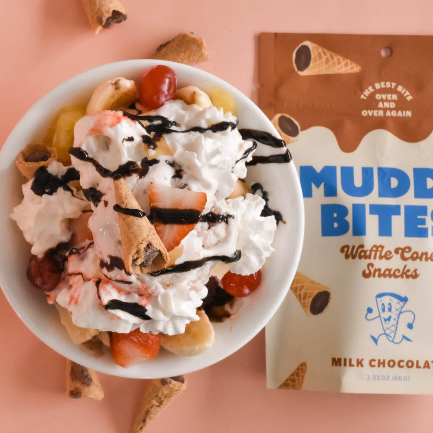 slide 3 of 8, Muddy Bites Milk Waffle Cone Snacks - 2.3 oz, 2.3 oz