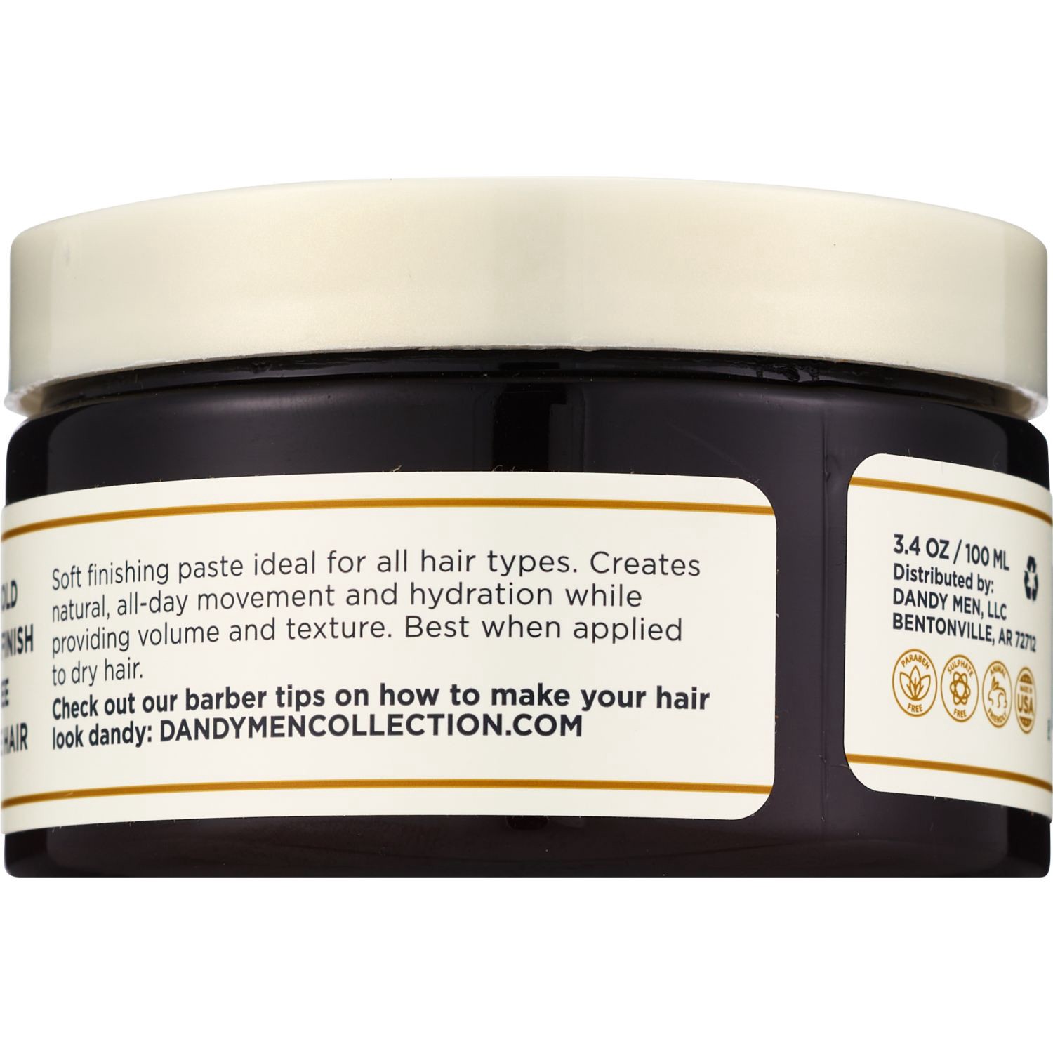 slide 4 of 5, Dandymen Styling Paste, 3.4 oz
