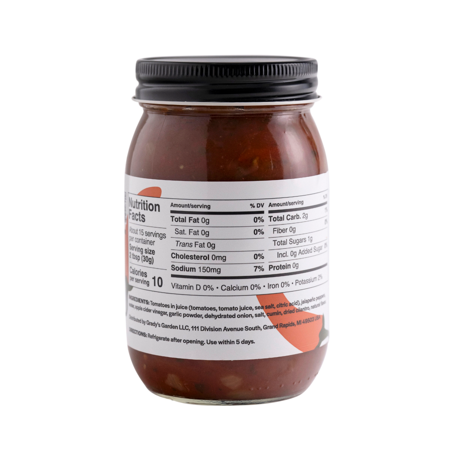 slide 2 of 2, Grady'S Garden Salsa Medium 16 Oz, 16 oz