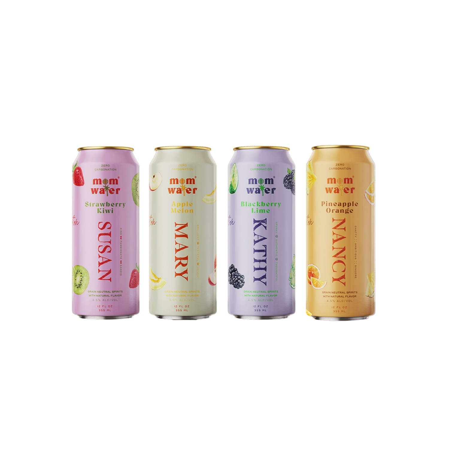 slide 5 of 5, Mom Water Mom Squad Vacation Mode Fruit Infused Vodka Water Variety Pack, 8 ct; 12 oz