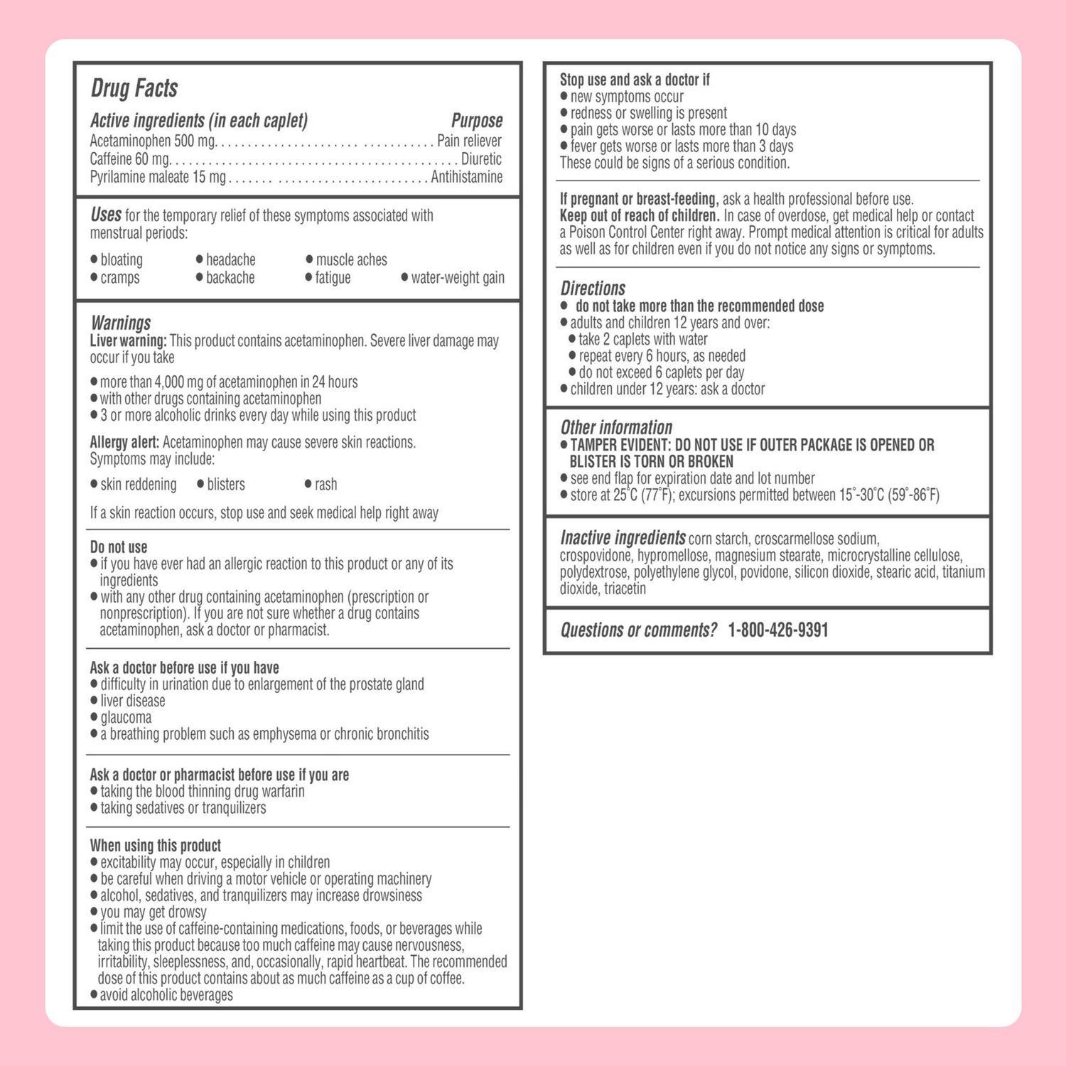 slide 5 of 5, O Positiv Health FLO PMS Complete Tablets for Relief from Menstrual Cramps, Bloating, Headache & Backache, Acetaminophen, Max Strength, 24 Ct, 24 ct