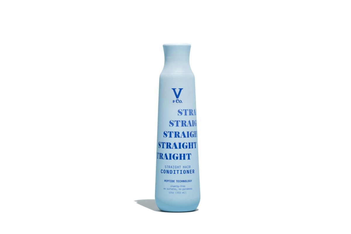 slide 1 of 5, V&Co. Straight Hair Conditioner + Peptides 12 fl oz, 12 fl oz