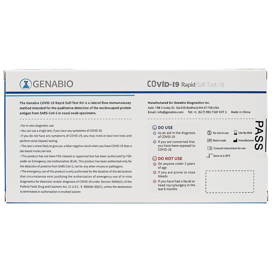 slide 3 of 5, Genabio COVID-19 Rapid Self-Test Kit 1 ea, 1 ct