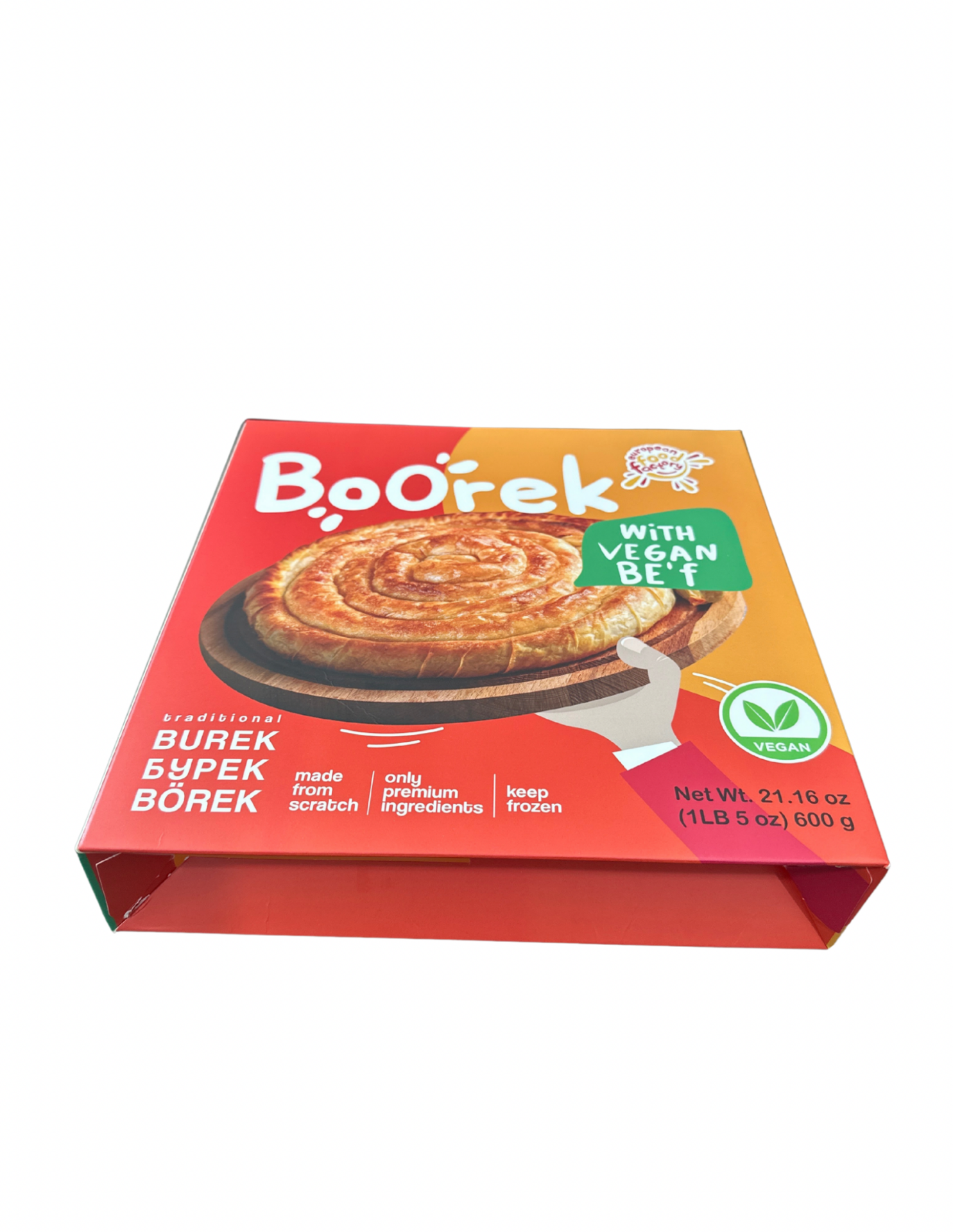 slide 2 of 2, European Food Factory Boorek with Vegan Meat 600g, 600 gram