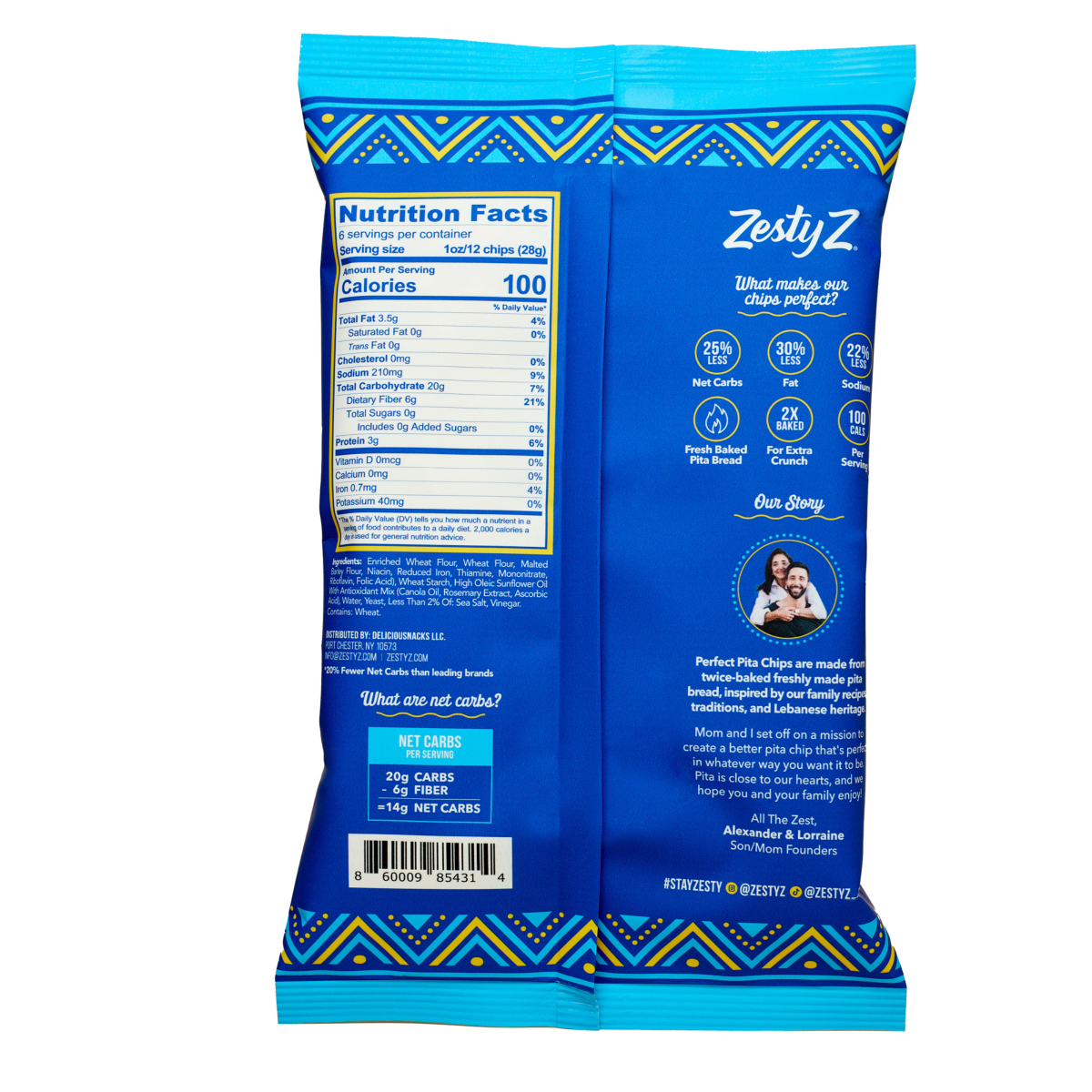 slide 2 of 2, Zesty Z Perfect Pita Chips Sea Salt 6 oz, 6 oz
