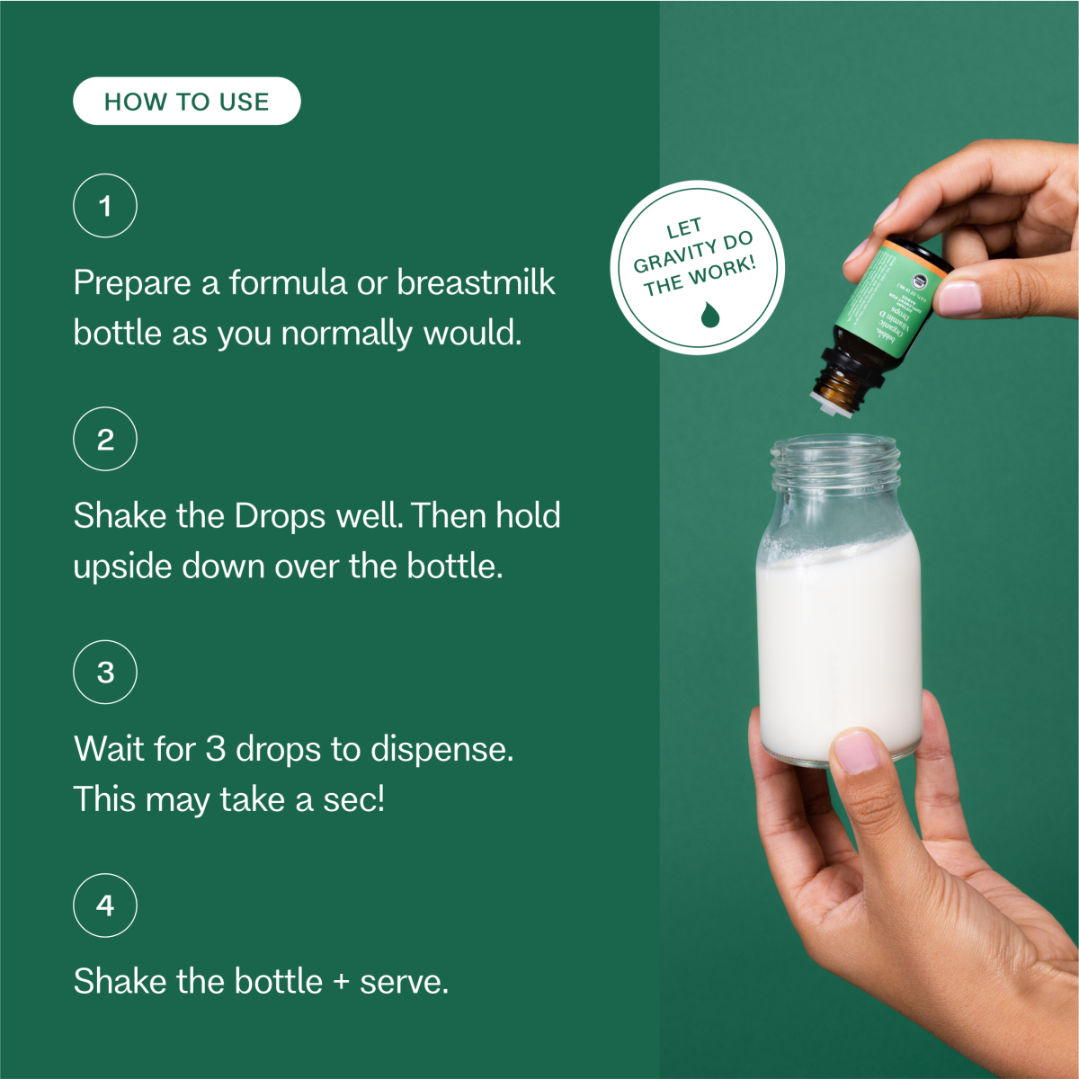 slide 4 of 5, Bobbie Baby Organic Vitamin D Drops 9mL, 9 ml