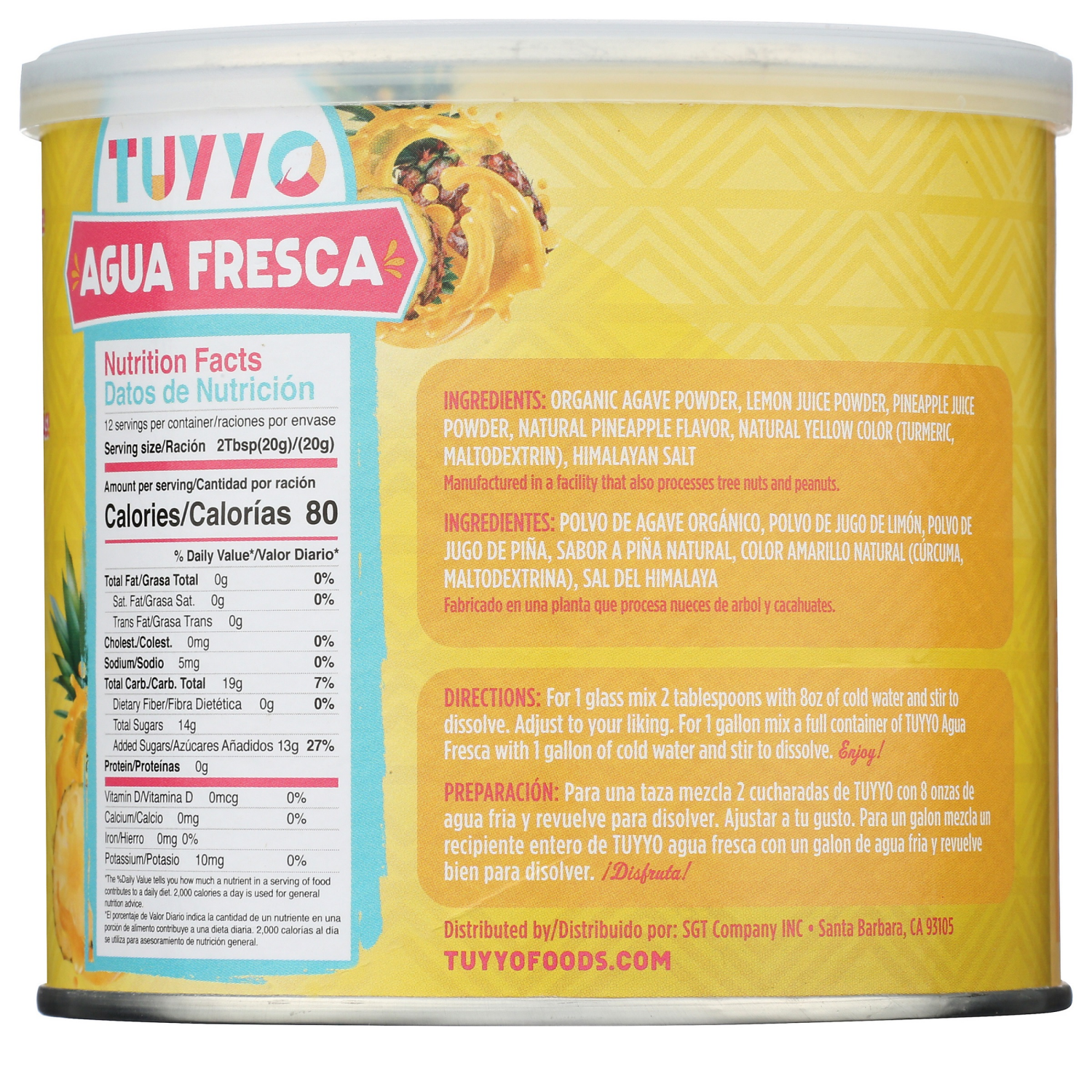 slide 2 of 2, TUYO Tuyyo Mix Agua Fresca Pineaple 8.5 Oz, 8.5 oz