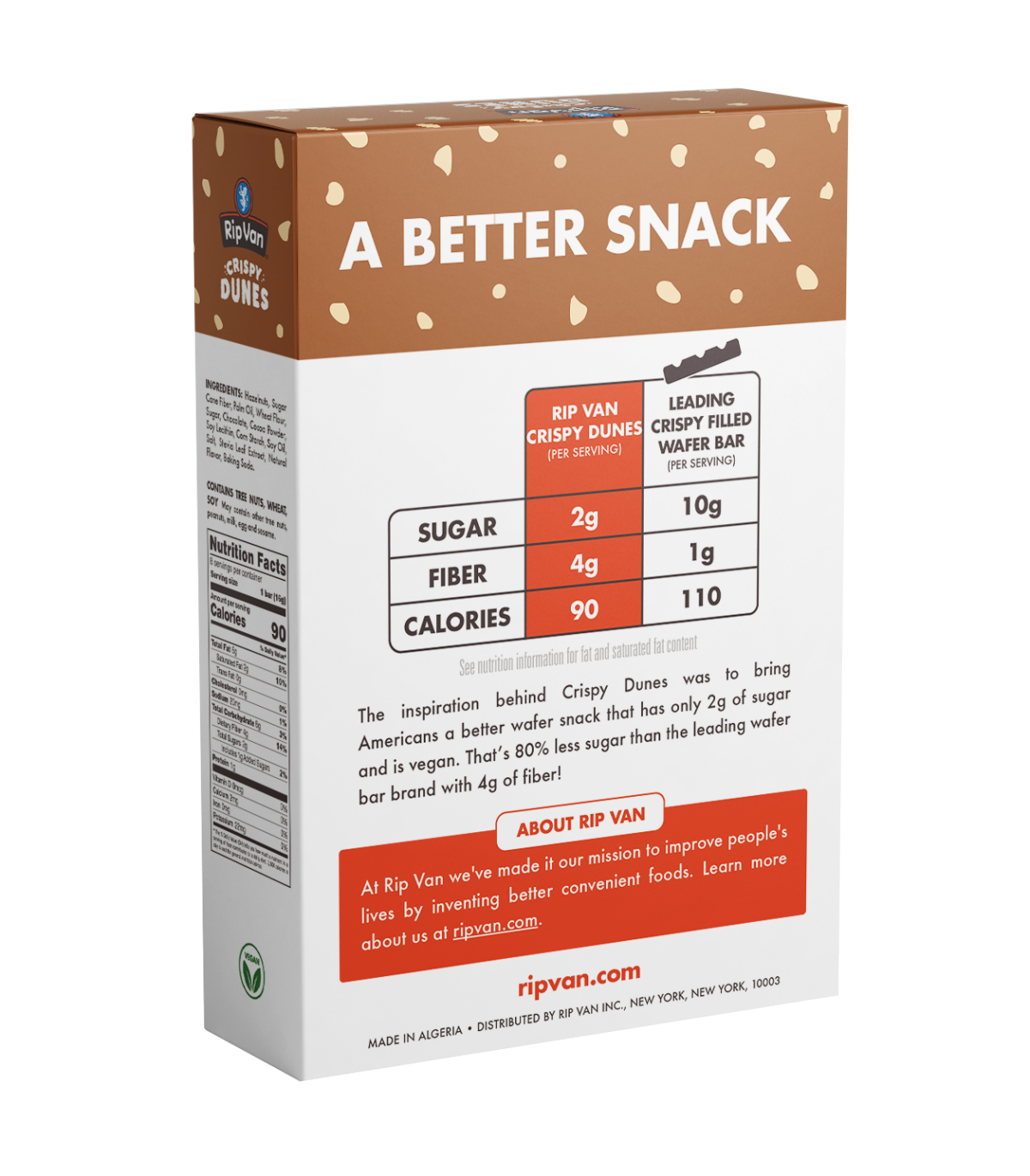 slide 2 of 2, Rip Van Crispy Dunes Wafers Choc Hazel 4Ct/1.12 Oz, 4 ct, 1.12 oz