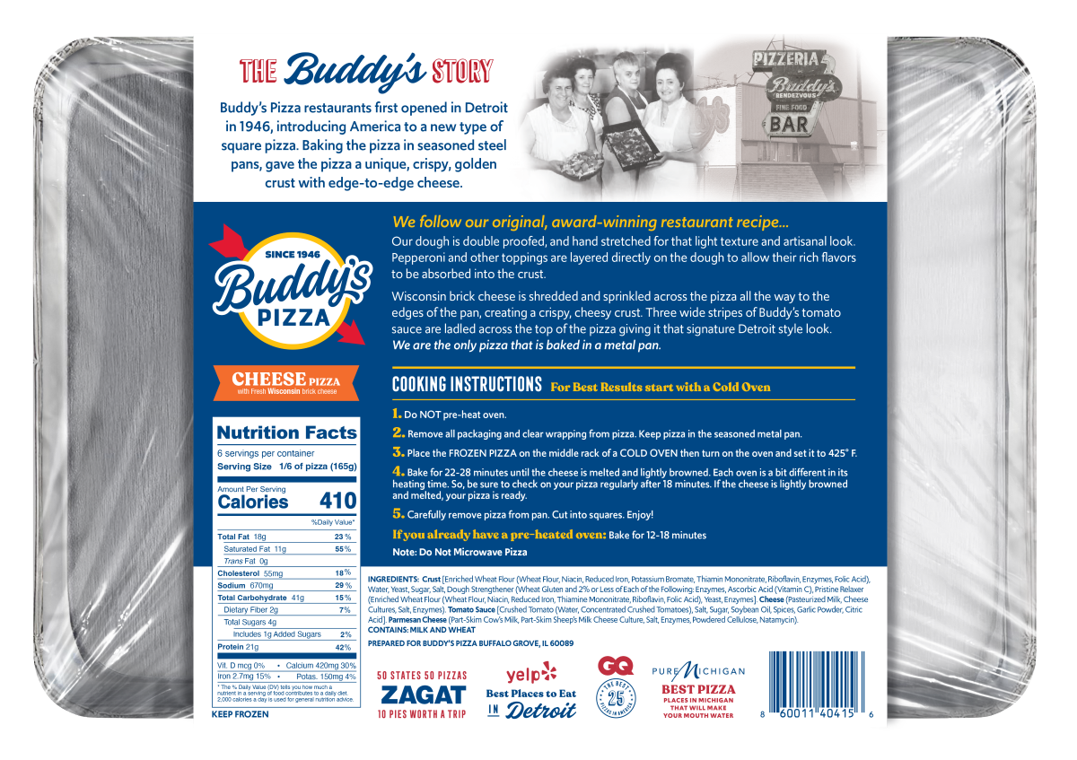 slide 2 of 2, Buddy's Cheese Pizza 30 oz, 30 oz