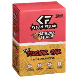Klean Freak Flushable Georgia Peach Wipes The Flusher Pak 3pk