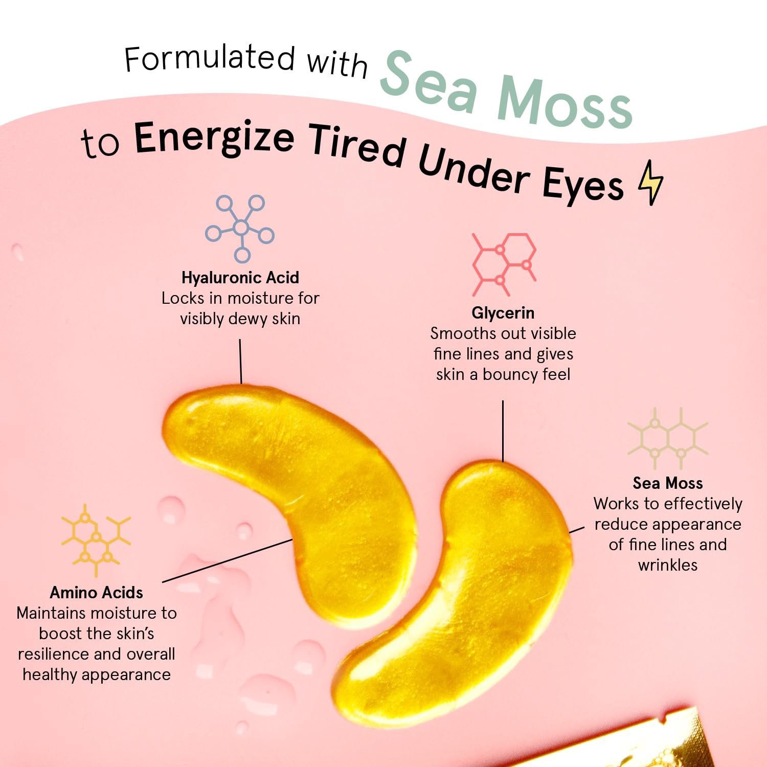 slide 8 of 8, Round Lab Energizing Under Eye Mask - Gold 6 Pairs, 6 ct
