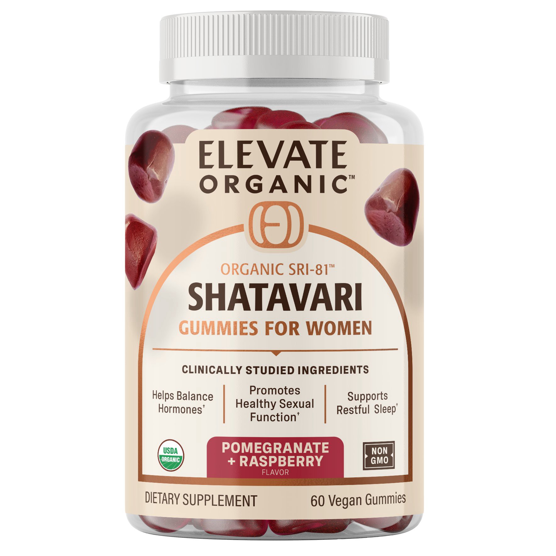 slide 1 of 1, Elevate Organic SRI-81 Shatavari for Women, 60 ct