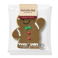 Christmas Hand Decorated Gingerbread Pal Sugar Cookie - 2.2oz - Favorite Day™