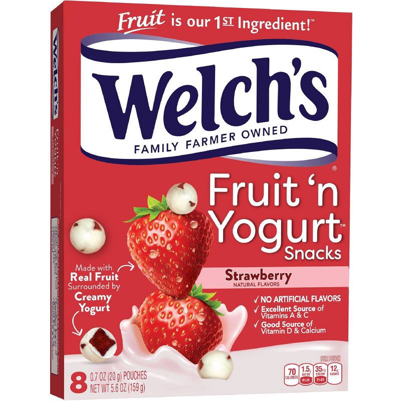 slide 1 of 4, Welch's Strawberry Fruit 'n Yogurt Snacks - 5.6oz/8ct, 8 ct; 5.6 oz