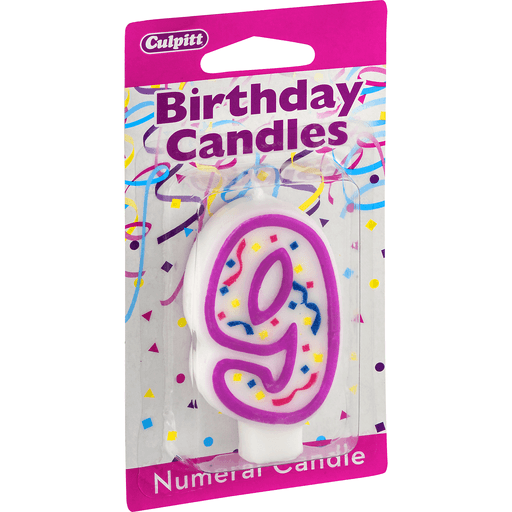slide 5 of 8, Culpitt "9" Candle, 1 ct