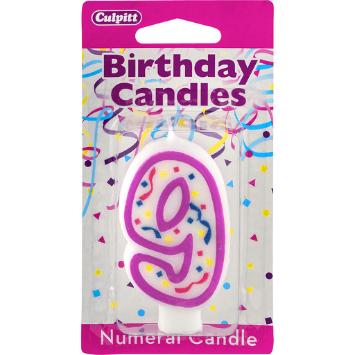 slide 1 of 8, Culpitt "9" Candle, 1 ct