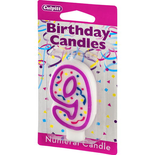 slide 8 of 8, Culpitt "9" Candle, 1 ct