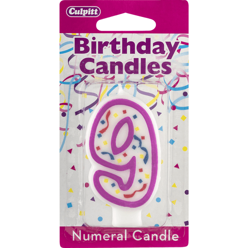 slide 4 of 8, Culpitt "9" Candle, 1 ct