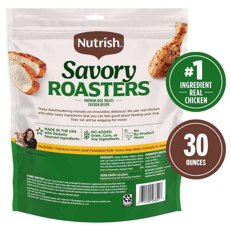 slide 2 of 12, Nutrish Savory Roasters Grain Free Chewy Chicken Dog Treats - 30oz, 30 oz