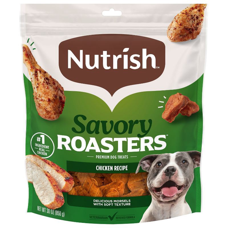 slide 1 of 12, Nutrish Savory Roasters Grain Free Chewy Chicken Dog Treats - 30oz, 30 oz