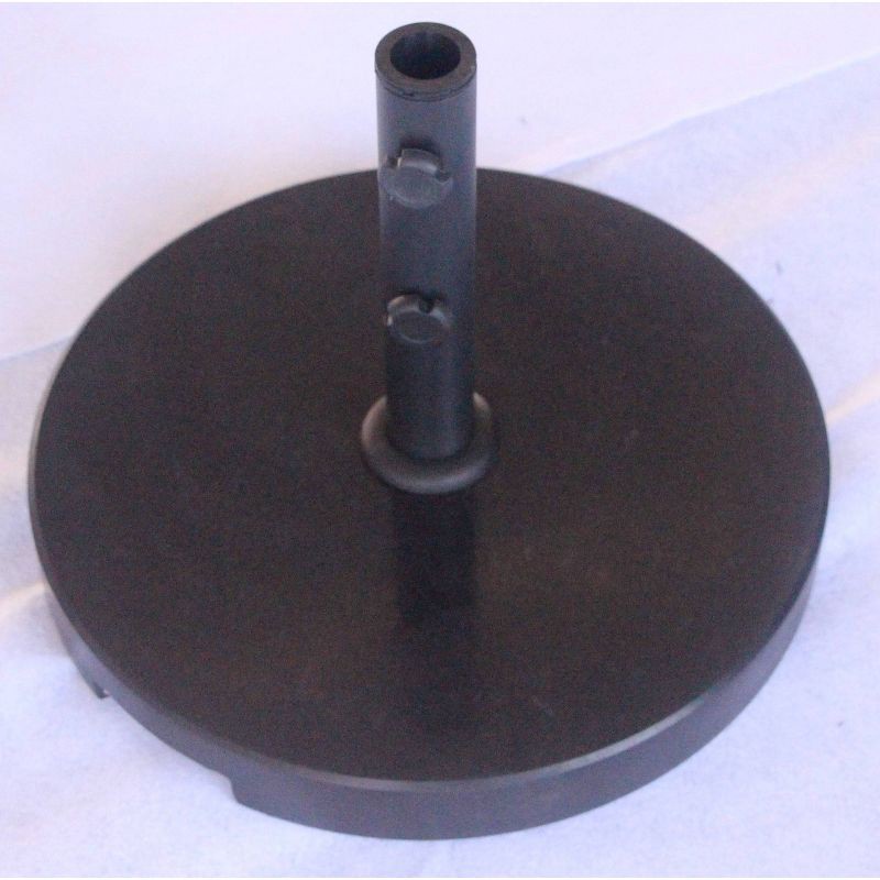 slide 2 of 6, 48.5lbs Granite Round Outdoor Patio Market Umbrella Base Black - Threshold™, 48.5 lb