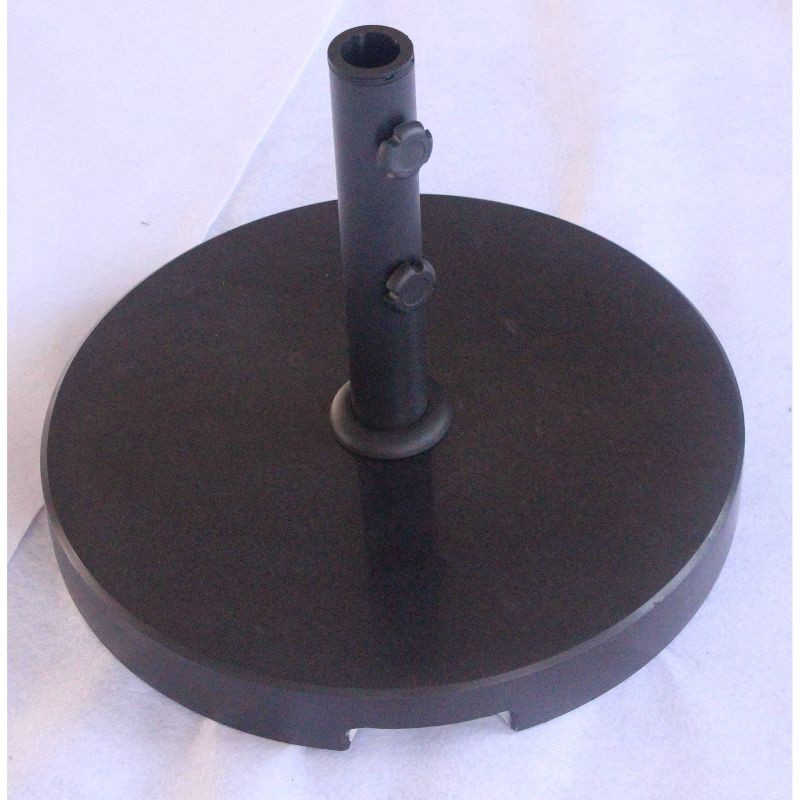 slide 3 of 6, 48.5lbs Granite Round Outdoor Patio Market Umbrella Base Black - Threshold™, 48.5 lb