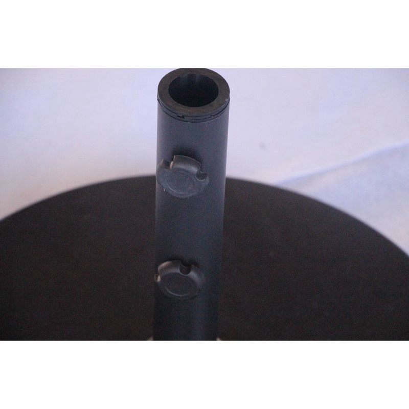 slide 4 of 6, 48.5lbs Granite Round Outdoor Patio Market Umbrella Base Black - Threshold™, 48.5 lb