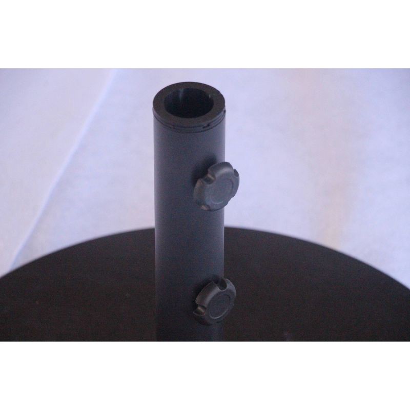 slide 5 of 6, 48.5lbs Granite Round Outdoor Patio Market Umbrella Base Black - Threshold™, 48.5 lb