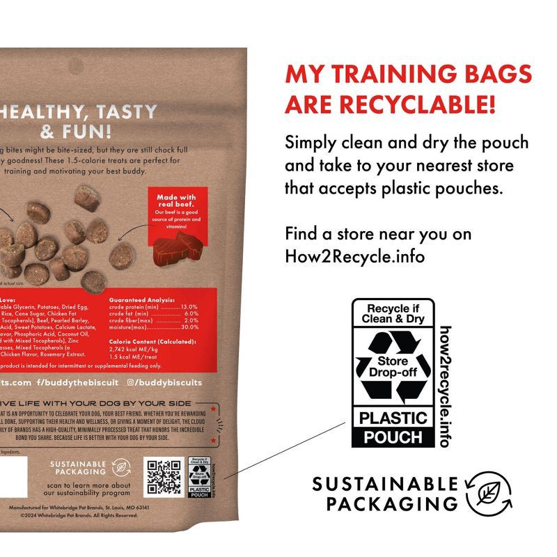 slide 6 of 11, Buddy Biscuits Trainers Training Bites Beef Flavored Chewy Dog Treats - 10oz, 10 oz