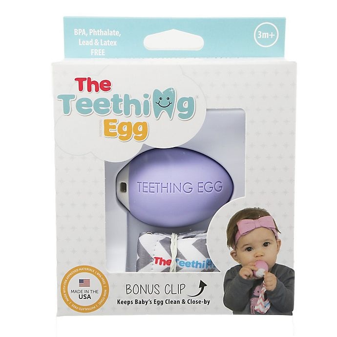 slide 4 of 4, The Teething Egg Teether - Lavender, 1 ct