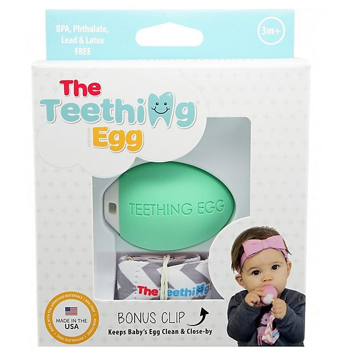 slide 6 of 6, The Teething Egg Teether - Mint Green, 1 ct