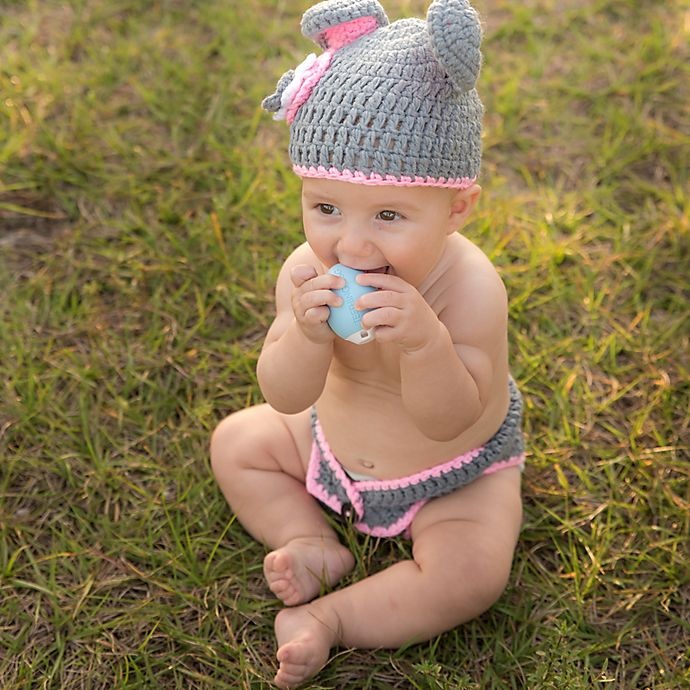 slide 3 of 5, The Teething Egg Teether - Baby Blue, 1 ct