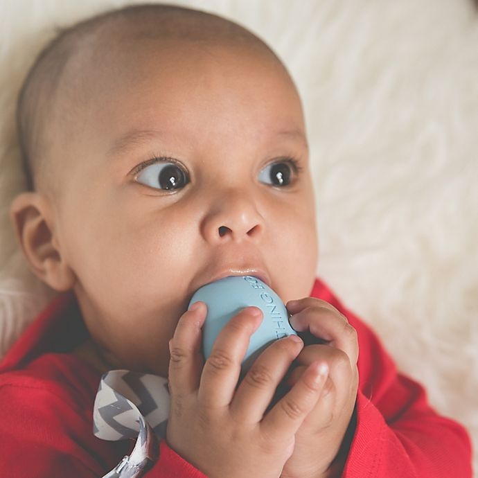 slide 4 of 5, The Teething Egg Teether - Baby Blue, 1 ct