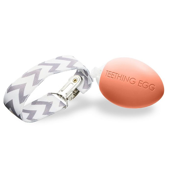 slide 1 of 4, The Teething Egg Teether - Coral, 1 ct