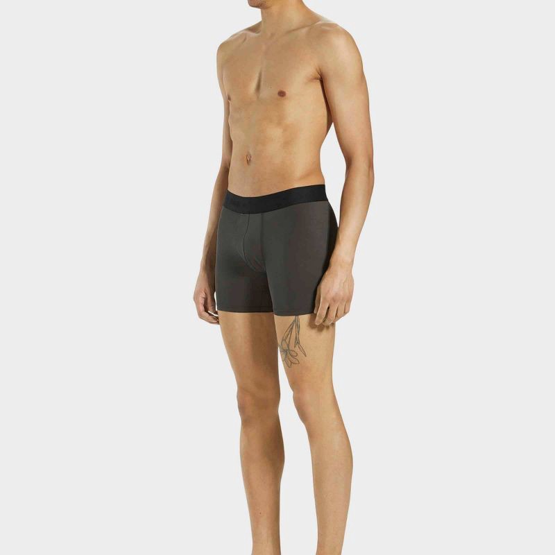 slide 11 of 11, Pair of Thieves Men's Hustle Outdoor Boxer Briefs 2pk - Blue/Gray S: Lightweight Nylon-Spandex Knit, Full Waistband Elastic, 2 ct