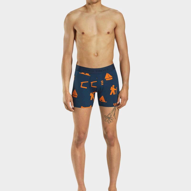 slide 3 of 11, Pair of Thieves Men's Hustle Outdoor Boxer Briefs 2pk - Blue/Gray XL: Nylon Spandex Knit, Lightweight, Elastic Waistband, 2 ct