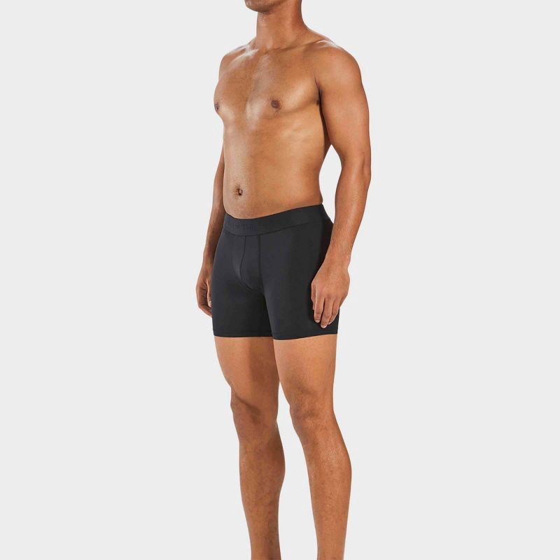 slide 6 of 11, Pair of Thieves Men's Hustle Boxer Briefs 2pk - Black/Blue L: Lightweight Knit, Full Waistband Elastic, Machine Washable, 2 ct