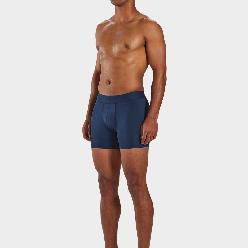 slide 3 of 11, Pair of Thieves Men's Hustle Boxer Briefs 2pk - Black/Blue XL: Lightweight Knit, Full Waistband Elastic, Machine Washable, 2 ct