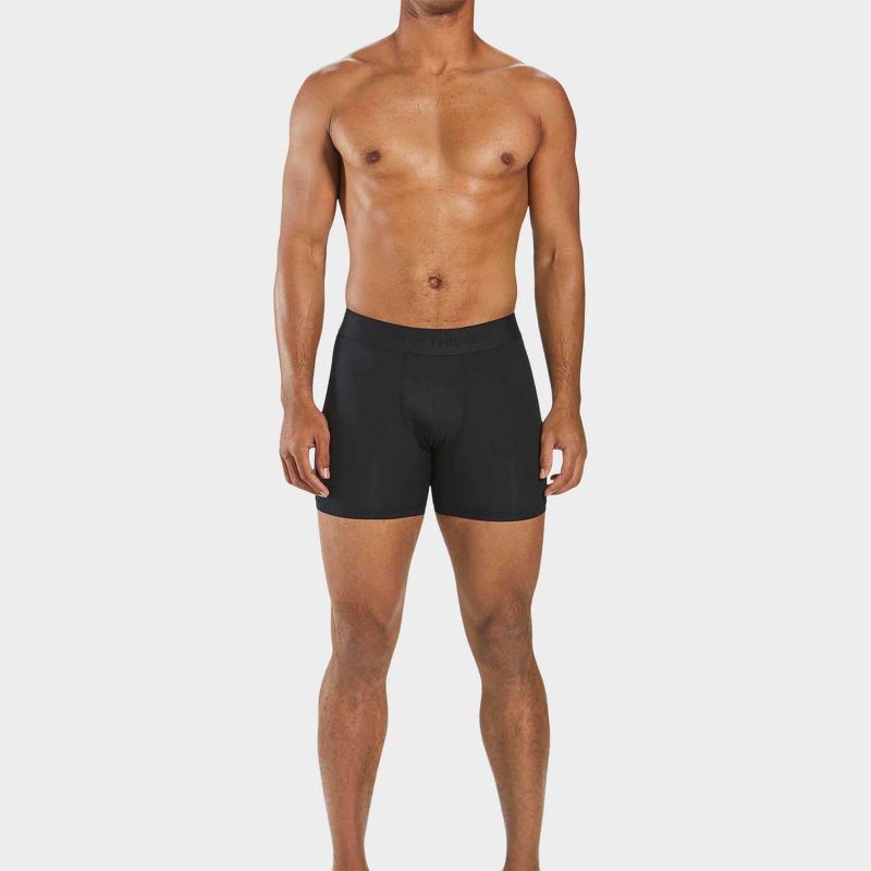 slide 8 of 11, Pair of Thieves Men's Hustle Boxer Briefs 2pk - Black/Blue XL: Lightweight Knit, Full Waistband Elastic, Machine Washable, 2 ct